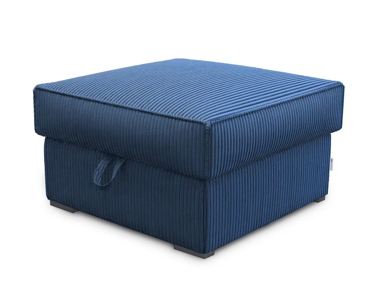 Sötétkék SMART COSARO tárolós puff, 65x65 cm akciós termékkép 1