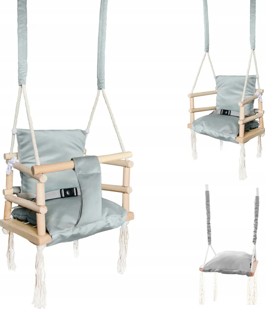 Gyermek hinta SWINGY 3 az 1-ben szürke