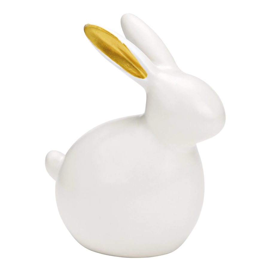 Kerámia nyuszi GILDED BUNNY 14 cm fehér akciós termékkép 1