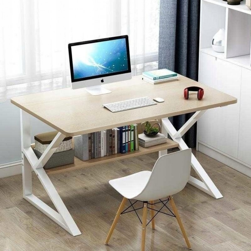 SHAPE íróasztal polccal, tölgy dekoráció 100x60 cm akciós termékkép 1