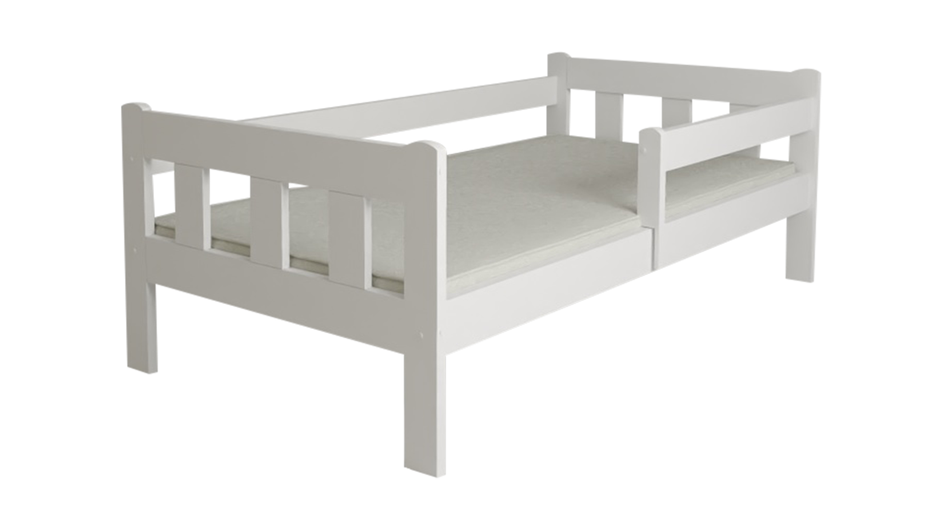 Gyerekágy NESTY 90 x 200 cm, fehér Matrac: Deluxe 10 cm matraccal, Ágyrács: Ágyrács nélkül