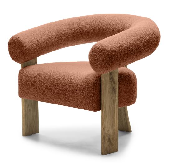 Barna design fotel KOKEI, tölgy akciós termékkép 1