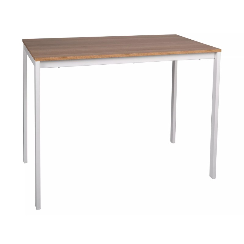 Fehér étkezőasztal RAMOD 100x60 cm, tölgy dekorációval akciós termékkép 1