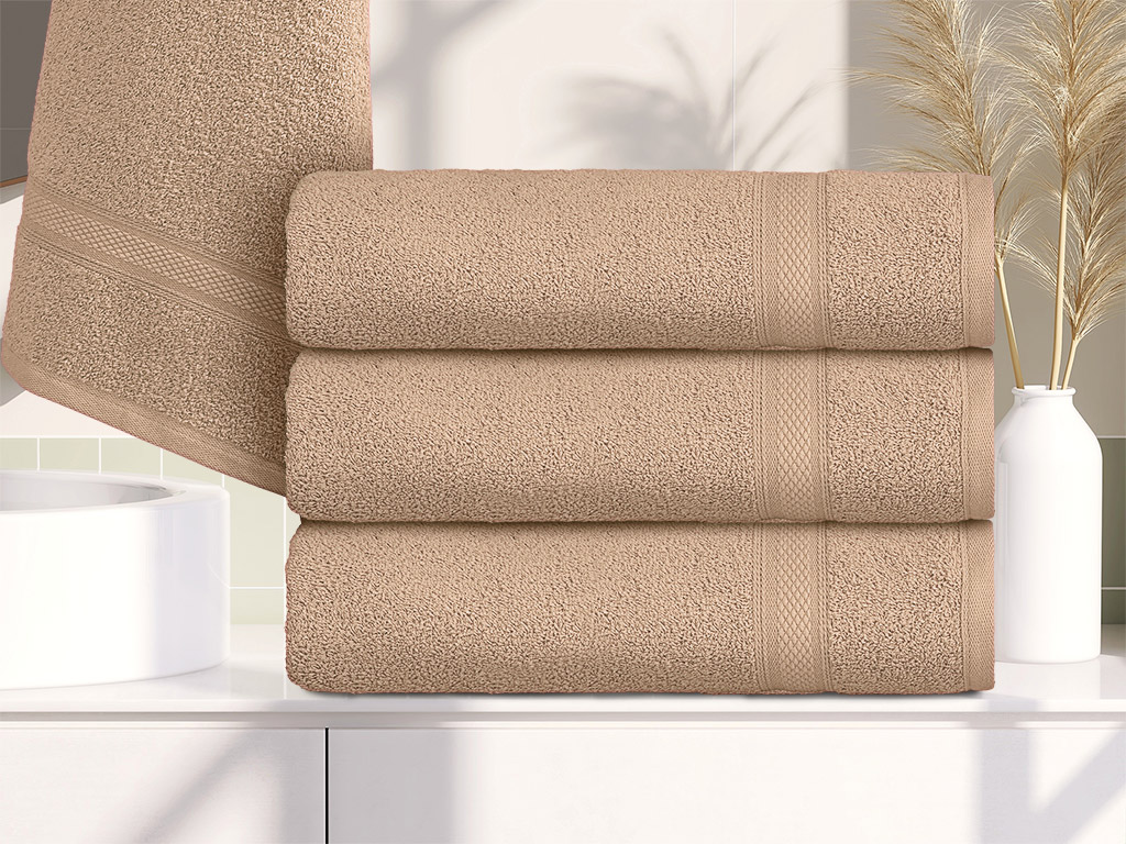 CLARYSSE ELEGANCE törölköző 70x140 cm homokszínű, 100% pamut akciós termékkép 1