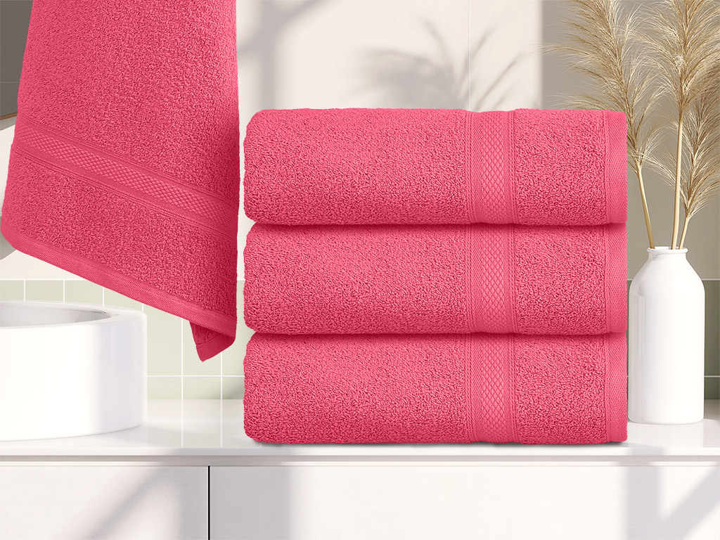 CLARYSSE ELEGANCE törölköző 60x110 cm korall színű, 100% pamut akciós termékkép 1