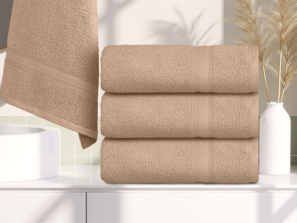 CLARYSSE ELEGANCE törölköző 60x110 cm homokszínű, 100% pamut akciós termékkép 1