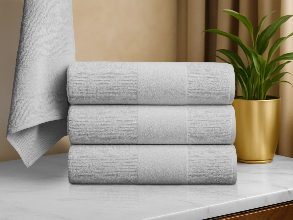 Törölköző CARRARA 60x100 cm világosszürke, 100% pamut akciós termékkép 1