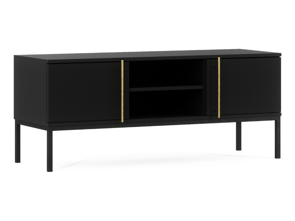 TV állvány LANZZI 120x40 cm, fekete akciós termékkép 1