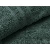 Classic bordurás sötétzöld fürdőlepedő, 100% pamut, 70 x 140 cm