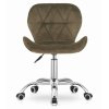 3806 AVOLA krzeslo obrotowe aksamitne braz przod