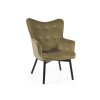 carmenvolc fotel carmen velvet czarny mat stelaz oliwka bluvel 77