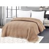 Světle hnědý sametový přehoz na postel se vzorem ARROW VELVET (Méret 200 x 220 cm)