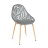 Šedá plastová židle LEAFIO pro moderní a elegantní interiéry