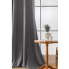 Kvalitní zatemňovací závěsy VELVET světle šedé 140x250 cm (2 ks), kovové kroužky