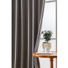 Designové zatemňovací závěsy VELVET světle šedé 140x250 cm (2 ks), kovové kroužky