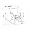 Relaxační krémové houpací křeslo BELMIRO s ergonomickým designem