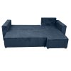 Oboustranná rohová sedačka SMART COSARO tmavě modrá s polštáři