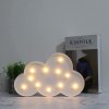 Dětská LED lampička ve tvaru obláčku, rozměry 29 x 18,5 cm. Měkké noční světlo s 11 LED světýlky, provoz na dvě AA baterie.
