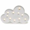 LED dětská lampička OBLÁČEK, 29 x 18,5 cm, 11 LED světýlek. Perfektní noční světlo na stůl, poličku nebo zeď, napájení na dvě AA baterie.