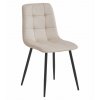 Béžová sametová židle KARA s černými nohami – elegantní a pohodlná
