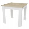 Moderní jídelní set MADO 80x80 bílý/dub sonoma a židle BALI MARK
