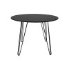 Moderní černý jídelní stůl HARRY 100x100 s odlehčenými a stabilními kovovými nohami