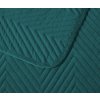 Tyrkysový sametový přehoz na postel se vzorem ARROW VELVET (Rozměr 220 x 240 cm)