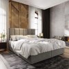 Kárpitozott boxspring ágy MERALIS 180x200 cm szürke