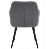 Moderní křeslo JORK VELVET tmavě šedé s opěrkami