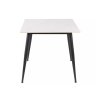Designový jídelní stůl RION 80x80 cm s bílou mramorovou keramickou deskou