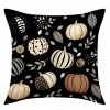 Černý povlak na polštář PUMPKIN NOIR 45x45 cm s dýněmi