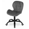 Designové kancelářské křeslo NOTO VELVET – šedý samet a ergonomický tvar