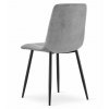 Sametová jídelní židle KARA světle šedá v moderním stylu