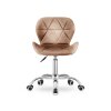 Ergonomické křeslo AVOLA VELVET světle hnědé s nastavitelnou výškou