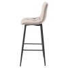 Barová židle NADO VELVET čalouněná sametem v béžovém odstínu