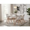 Elegantní bílý jídelní set ADRIA + židle KITO pro 4 osoby do jídelny