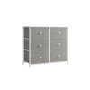 Praktická komoda HESTO 80x71 cm bílá/šedá s textilními zásuvkami