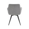 Jídelní židle BALLO BREGO šedé s čalouněním a černými nohami