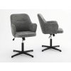Sada 2 ks šedého kancelářského křesla NERIS s otočnou funkcí a nastavitelnou výškou