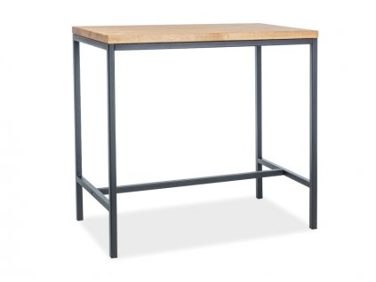 20454 barovy stolek s dubovou deskou metro 110x60x100