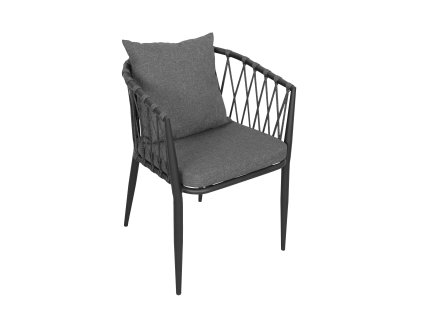 krzeslo ogrodowe szare plecione meble ogrodowe poduszki szare popiel szary madera