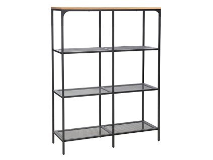 Kovový regál LEX A 100x36x136 cm černý – moderní a prostorný úložný prostor