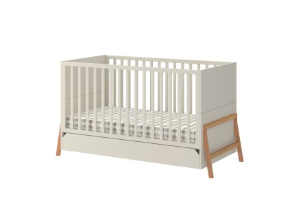 Variabilní dětská postýlka LOTTA LATTE 70 x 140 cm – moderní design