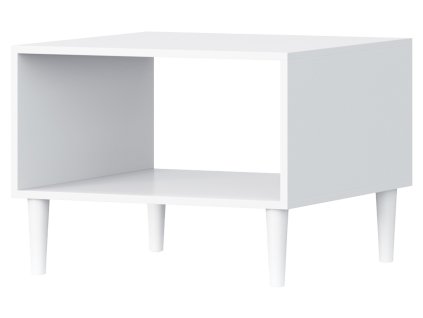 Bílý konferenční stolek DULLUM 60x60 cm s moderním designem