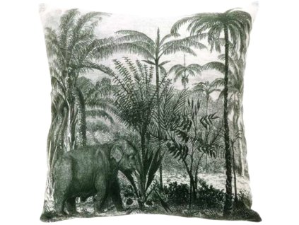 Dekorační polštářek EXOTIC zelený 45x45 cm s motivem džungle
