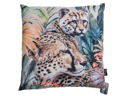 Venkovní polštář VELPARDO 45x45 cm barevný s motivem gepardů