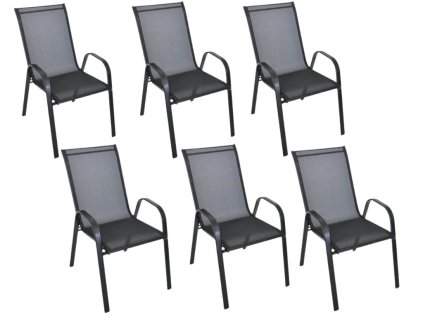 Set 6 bucati scaune de gradina TAVERNO negre