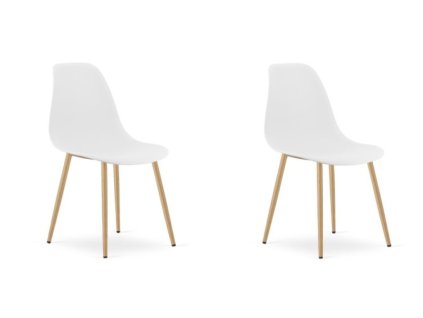 Sada 2 ks bílých židlí OSAKA s moderním designem do jídelny