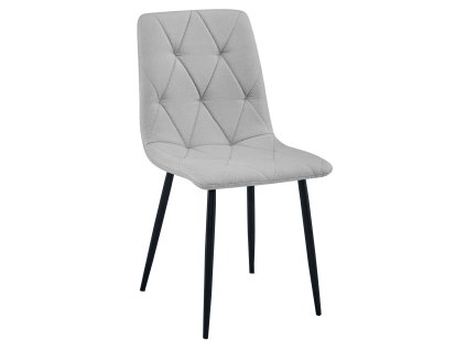 Scaun dining LIBRA gri deschis cu picioare negre