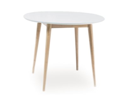 OFERTA Masa de dining alba LARSON 90X90 calitate II
